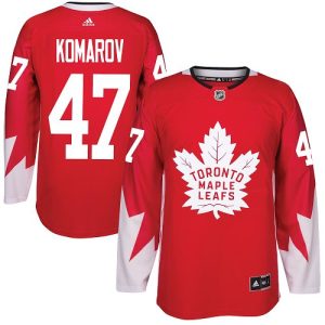 Herren Toronto Maple Leafs Eishockey Trikot Leo Komarov #47 Authentic Rot Alternate